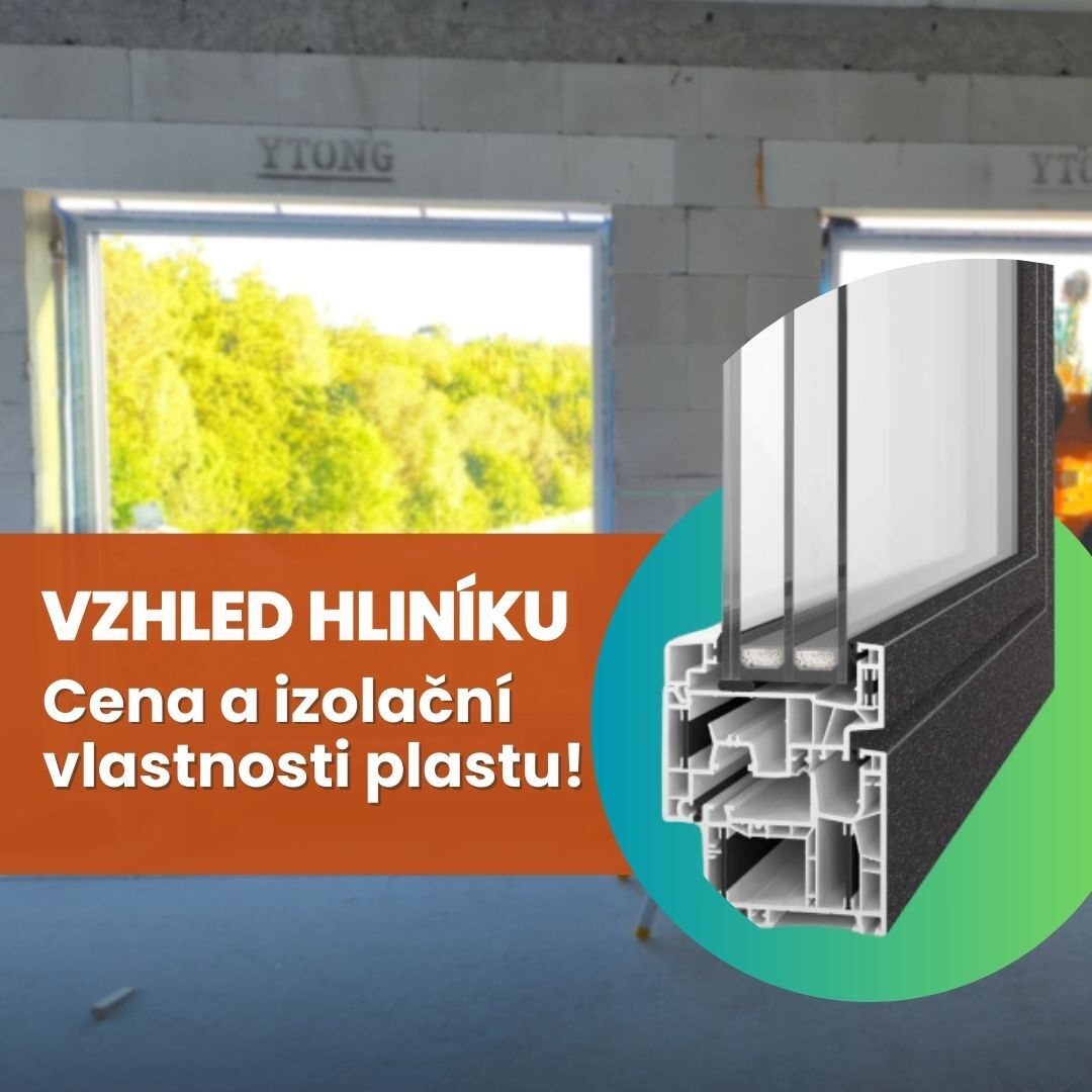 Profil plastového okna s hliníkovým vzhledem