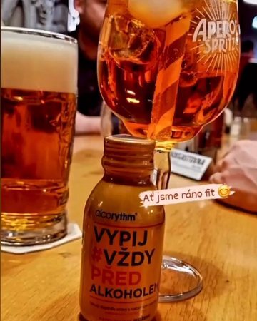alcorythm® na baru - vypij vždy před alkoholem