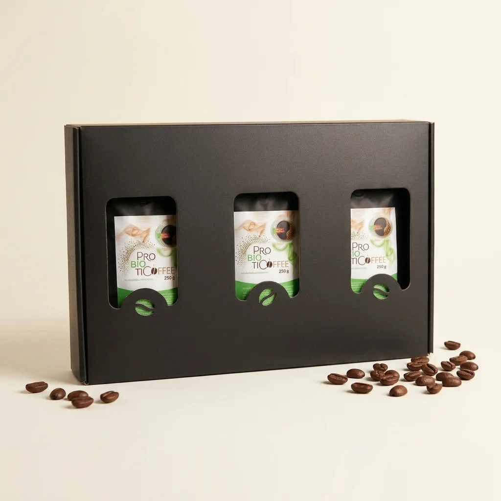 3× Probiotická káva 250 g v dárkovém balení